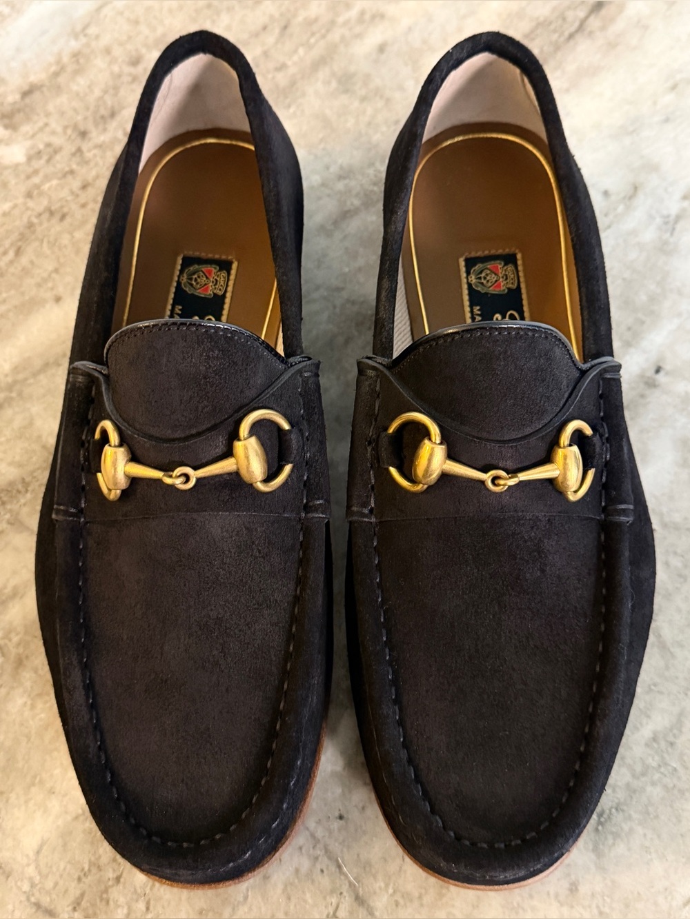 GUCCI 1953 Horsebit Black Suede Loafer 5.5 / 6 US Jordaan Nero $1100
